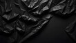 © klakonstudio - Abstract Black Wrinkled Fabric Texture
