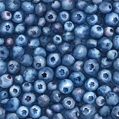 seamless pattern of blue berry