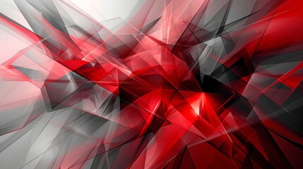 Wall Mural - Abstract Red And Grey Geometric Shapes