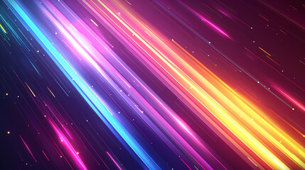 Wall Mural - Abstract background with colorful glowing lines