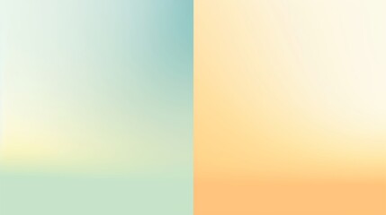 Sticker - Abstract Gradient Contrasts in Pastel Colors - Aesthetic Division of Blue and Orange Tones