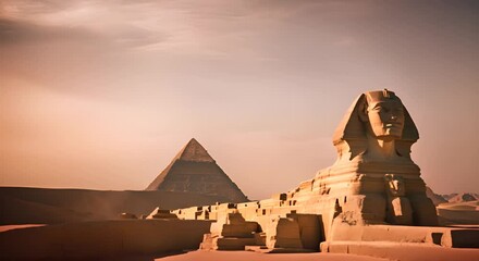 Wall Mural - Sphinx statue in Egypt.