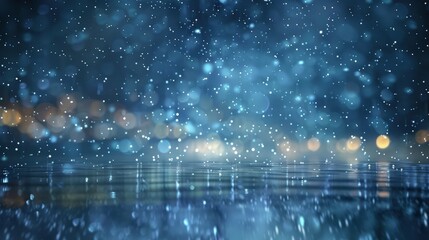 Wall Mural - a dazzling sky of twinkling stars is reflected in the still night waters, creating a mesmerizingly b