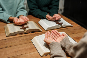 A person reads the Bible, embodying faith and spirituality. The scene reflects a serene moment of contemplation and devotion, highlighting the importance of religion in everyday life.