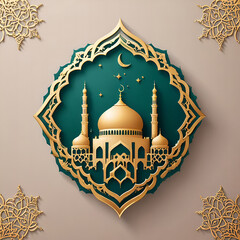 blank islamic greeting card background