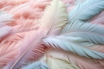 Canvas Print - pink feather background