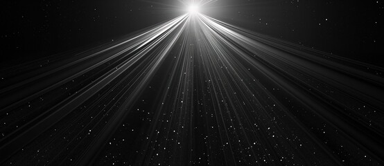 Wall Mural - Abstract background with light beams and rays on a black background, white lines in the center