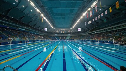 Swimming pool for use in swimming competitions in the Olympic Games.