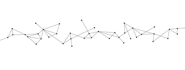 Fototapete - Polygon network connect lines and dots background template. Technology data transfer server global system graphic vector.	
