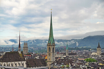 Sticker - Church towers in Zurich Switzerland