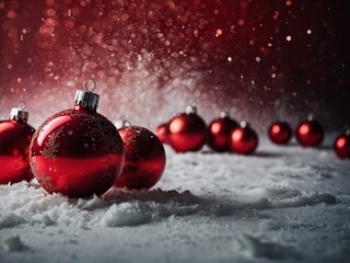 Red abstract background for a stylish and festive Christmas theme