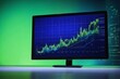 © Introvertia - Financial stock market data with green and blue color on computer screen