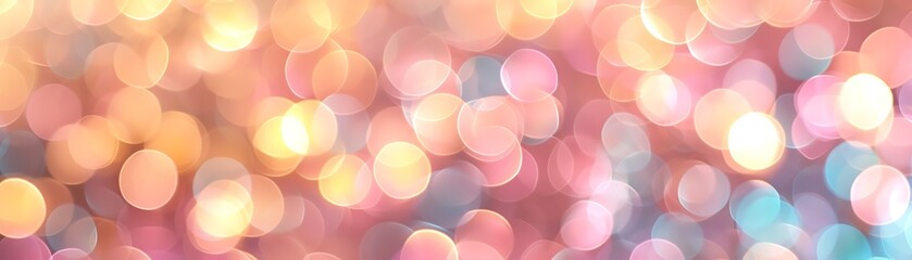 Wall Mural - a stunning close-up of vibrant bokeh lights, creating a dreamy and festive atmosphere for various cr