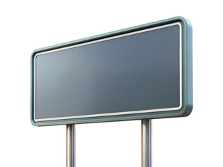 Wall Mural - modern blank sign on stand with a clean design, suitable for various customizable messages and adver
