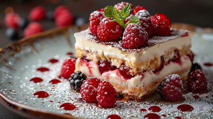 A close-up of a delicious dessert