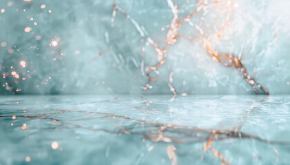 Wall Mural - a serene water surface reflecting soft light, creating a tranquil and peaceful atmosphere ideal for 