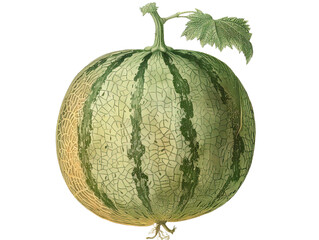 Wall Mural - melon isolated on the white background