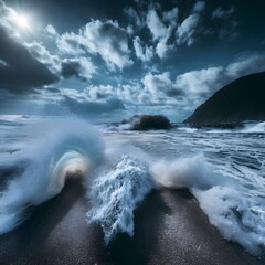 Canvas Print - waves on the beach