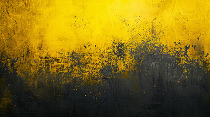 wallpaper or web banner background, grunge gradient from yellow to black, grainy texture effect. gen