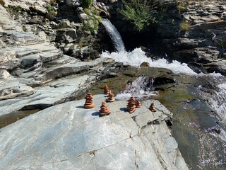 Sticker - Cascade sur la rivière Hérault dans les Cévennes