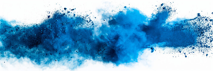Wall Mural - abstract blue powder splash on white background