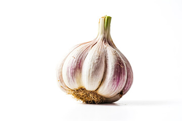 Sticker - Fresh Garlic Bulb Isolated on White Background