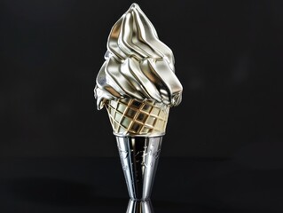 Wall Mural - ice cream cone with chocolate