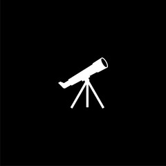 Wall Mural - Telescope icon isolated on dark background