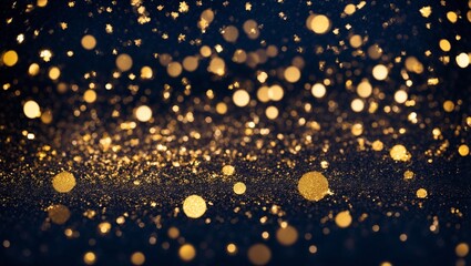 Wall Mural - sparkling gold glitter abstract background: a shimmering abstract background featuring a cascade of 