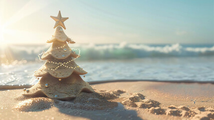 Christmas Tree on the Beach.