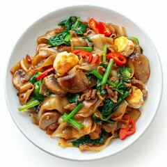 Poster - Vegetarian Pad See Ew with a variety of colorful vegetables