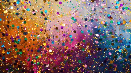 Canvas Print - Colorful and Sparkling Festive Confetti Display