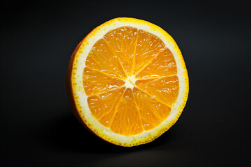 Orange isolated on black background