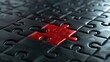 © denkar - A puzzle piece with a red piece missing
