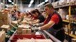 © pakbung - Warehouse workers packing boxes on a conveyor belt in a warehouse