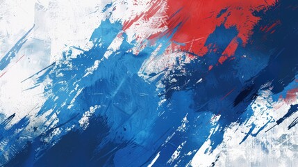 abstract blue, white and red background with grunge brush strokes. textures for poster and web banne