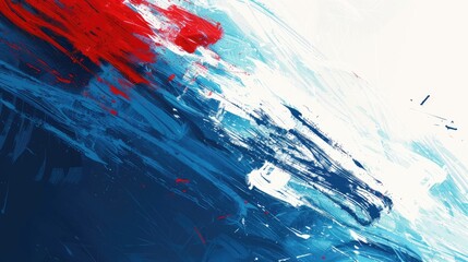 Wall Mural - Abstract blue, white and red background with grunge brush strokes. textures for poster and web banner design, perfect for extreme, sportswear, racing, football, motocross	