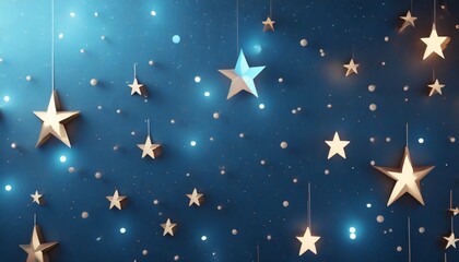 Poster - blue star background