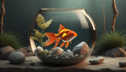 goldfish in aquarium