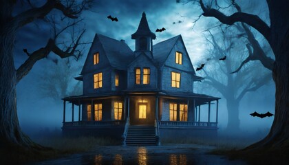 Poster - halloween night scene