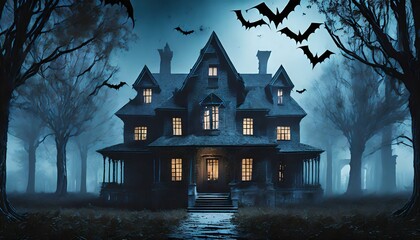 Poster - halloween night scene