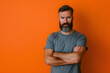 © Evan - Mature Man with Beard in Studio with Serious Expression