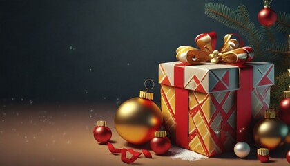 Sticker - christmas gift box