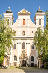 Wall Mural - View at the Marienkirche Church in the streets of Steyr town - Austria