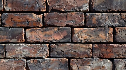 Poster - Extreme close up image of brick wall for real photography purposes