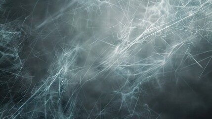 Wall Mural - silver and pale blue lines forming a frost-like network against a dark grey backdrop, spacious for t