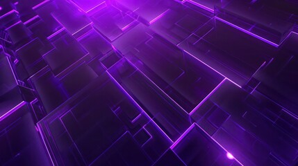 Wall Mural - vibrant purple plexus background with neon highlights, designed with text space at the bottom