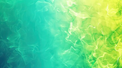 Wall Mural - vivid plexus of lime green and turquoise, text space allocated on the right side for emphasis