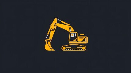 Canvas Print - excavator repair logo design template. 