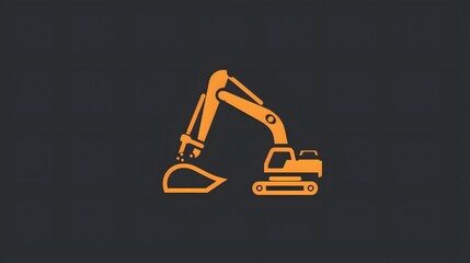 Canvas Print - excavator repair logo design template. 